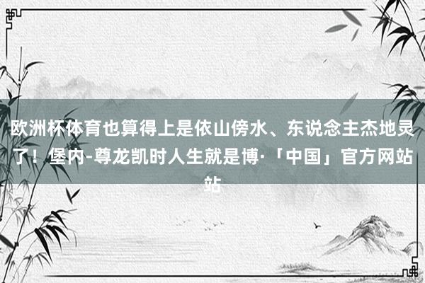 欧洲杯体育也算得上是依山傍水、东说念主杰地灵了！堡内-尊龙凯时人生就是博·「中国」官方网站