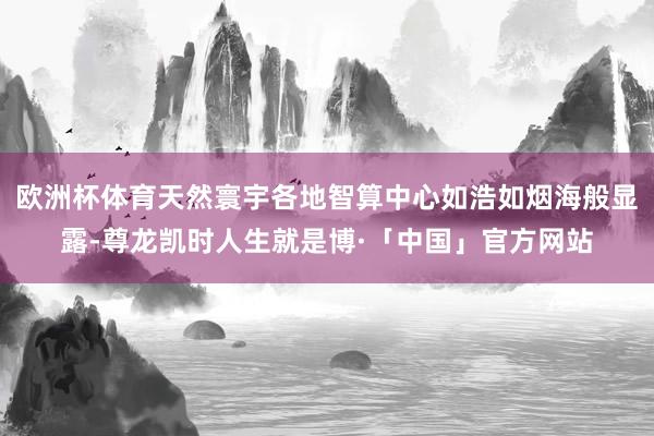 欧洲杯体育天然寰宇各地智算中心如浩如烟海般显露-尊龙凯时人生就是博·「中国」官方网站