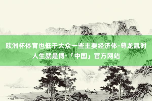 欧洲杯体育也低于大众一些主要经济体-尊龙凯时人生就是博·「中国」官方网站