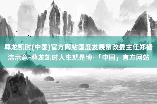 尊龙凯时(中国)官方网站国度发展窜改委主任郑栅洁示意-尊龙凯时人生就是博·「中国」官方网站