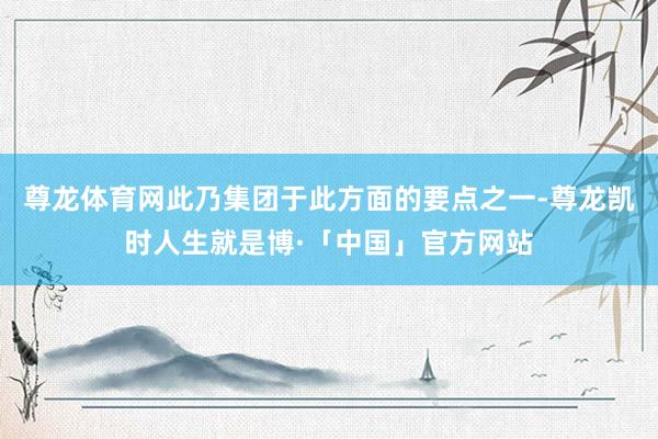 尊龙体育网此乃集团于此方面的要点之一-尊龙凯时人生就是博·「中国」官方网站